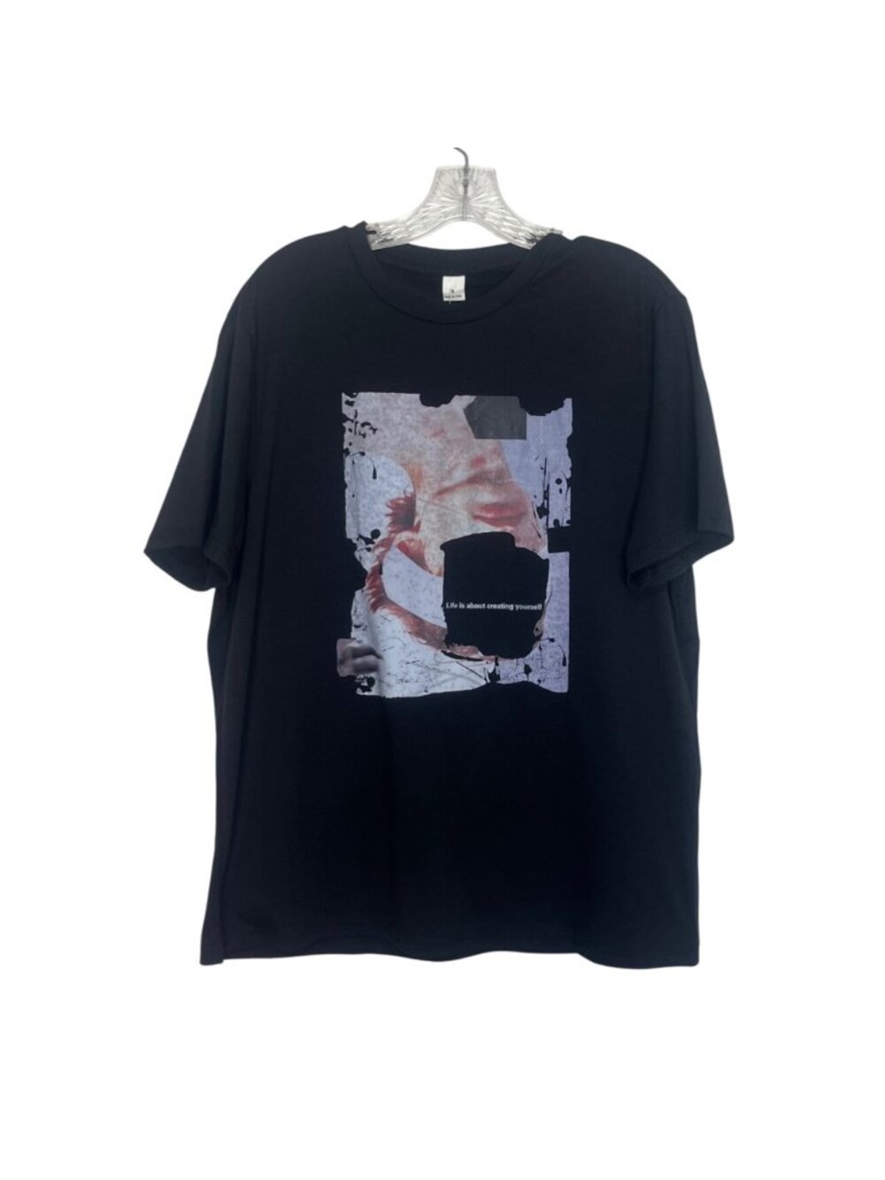 Soly Hux Graphic T-Shirt Medium Black New Life Is About Creating Yourself